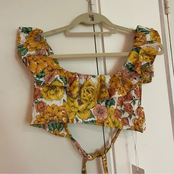 ZIMMERMAN LINEN CROP TOP SIZE AU 1 / US 6 NWT - Picture 7 of 9